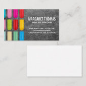 Dekornägel | Ledertextur Hintergrund Visitenkarte (Vorne/Hinten)