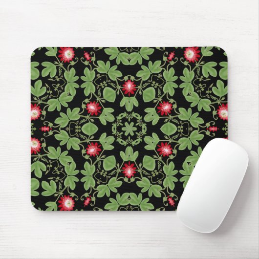 Dekoroter Passionflower Mousepad (Mit Mouse)