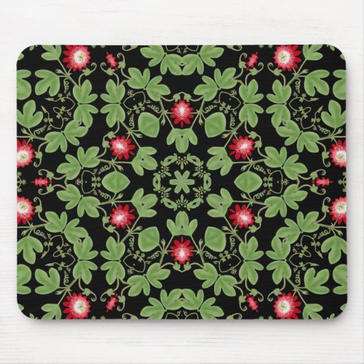Dekoroter Passionflower Mousepad (Vorne)