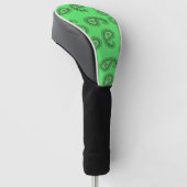 Dekorpaisley-Muster auf grün Golf Headcover (angewinkelt)