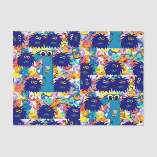 Dekorpapier Baby zum ersten Geburtstag Seidenpapier (Vorderseite)