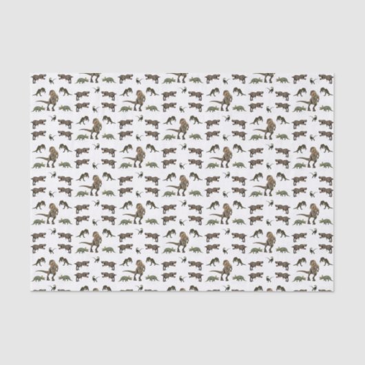 Dekorpapier Dinosaur Seidenpapier (Vorderseite)