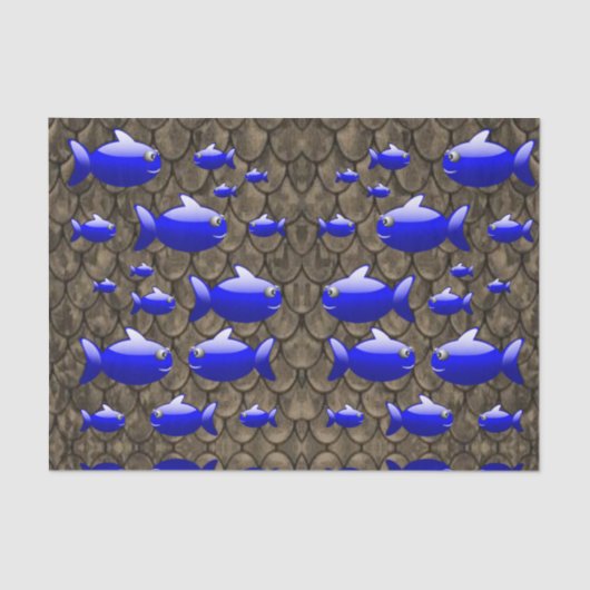 Dekorpapier Fisch Seidenpapier (Vorderseite)