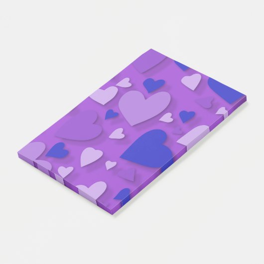 Dekorpapier Herz 9 Post-it Klebezettel (angewinkelt)