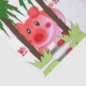 Dekorpapier Rosa Schweine Seidenpapier (Ausschnitt)
