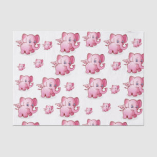 Dekorpapier Rosa Schweine Seidenpapier
