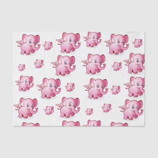 Dekorpapier Rosa Schweine Seidenpapier (Vorderseite)