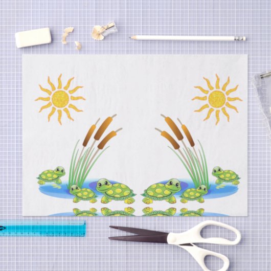 Dekorpapier Schildkröten Seidenpapier (Handwerk)