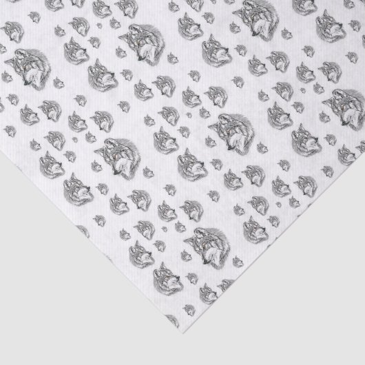 Dekorpapier Wolf Seidenpapier (Ausschnitt)
