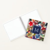 Dekorpatchwork-Sternenmuster-Monogramm Notizblock (Innenseite)