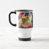 Dekorpatchwork-Sternenmuster-Monogramm Reisebecher (Links)