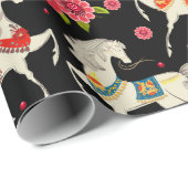 Dekorpferde Geschenkpapier (Rolleneckpunkt)