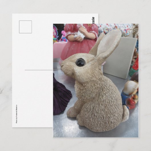 Dekorrabbit Postkarte (Vorne/Hinten)