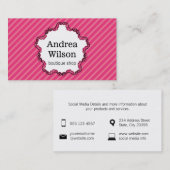 Dekorrahmen / Magentafelstreifen Visitenkarte (Vorne/Hinten)