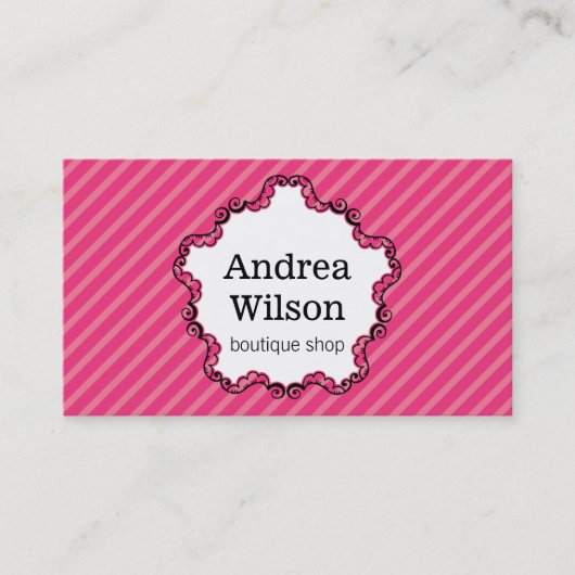 Dekorrahmen / Magentafelstreifen Visitenkarte (Vorderseite)