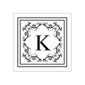 Dekorrahmen um einen benutzerdefinierten Monogramm Gummistempel (Prägung)