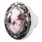 Dekorrosa Schwarze Imitate Edelsteine Keramikknauf (Rechts)