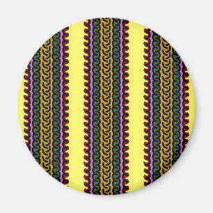 Dekorstrickmagnet - gelb/lila magnet