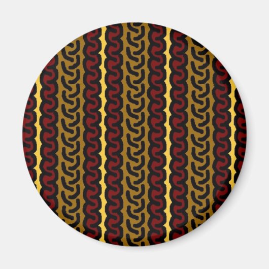 Dekorstrickmagnet - ocher/rot magnet (Vorne)