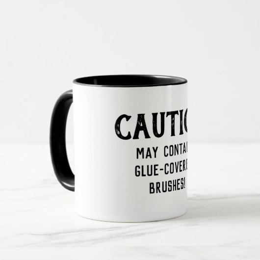 Dekoseiten-Pinsel Zitat Custom BW04 Funny Craft Tasse (Vorderseite Links)