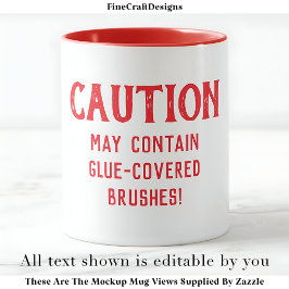 Dekoseiten-Pinsel Zitat Custom RW04 Funny Craft Tasse