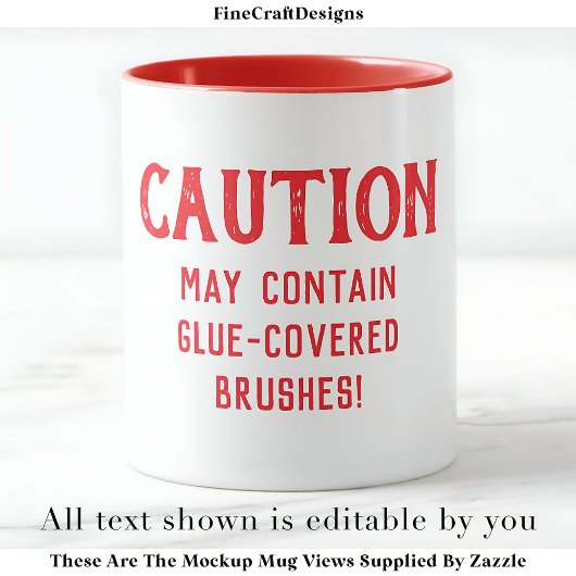 Dekoseiten-Pinsel Zitat Custom RW04 Funny Craft Tasse