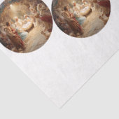 Dekoupage 12" Weihnachtskreis & 8 Untersetzer  Seidenpapier (Ausschnitt)