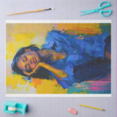 Dekoupage #3 der Serie Multiculturelle Frauen der  Seidenpapier (Basteln)