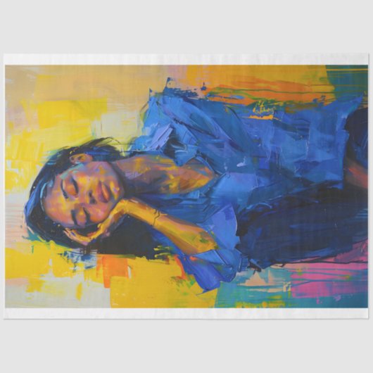 Dekoupage #3 der Serie Multiculturelle Frauen der  Seidenpapier (Vorderseite)