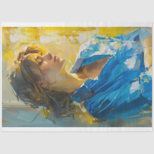 Dekoupage #5 der Serie Multiculturelle Frauen der  Seidenpapier (Vorderseite)