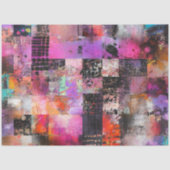 Dekoupage Abstrakt Artwork Grids Textures Muster Seidenpapier (Vorderseite)