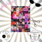 Dekoupage Abstrakt Artwork Grids Textures Muster Seidenpapier