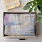 Dekoupage Abstrakt Blue Pink Lila Gelb Design Seidenpapier (Geschenk)