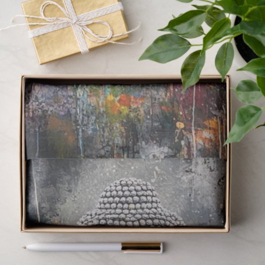 Dekoupage Abstrakt Buddha Pose Seidenpapier (Geschenk)