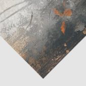 Dekoupage Abstrakt Fox Malerei Herbstwald Seidenpapier (Ausschnitt)