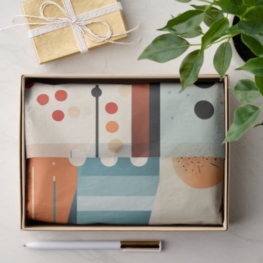 Dekoupage Abstrakt geometrische Formen Vibranntfar Seidenpapier (Geschenk)