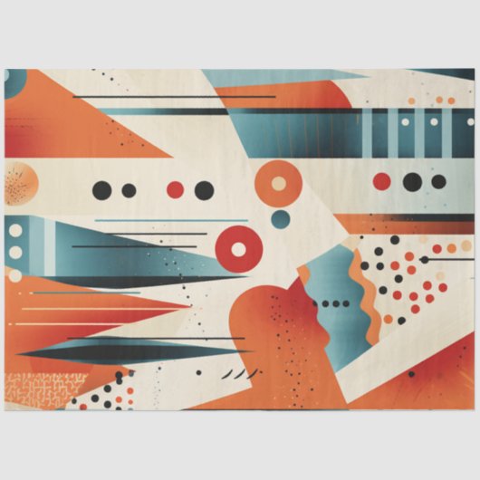 Dekoupage Abstrakt geometrische Formen Vibranntfar Seidenpapier (Vorderseite)