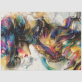 Dekoupage Abstrakt Patterns Frauenhut Seidenpapier (Vorderseite)