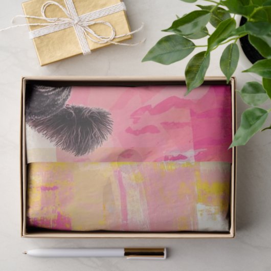 Dekoupage Abstrakte Woman Standard Poodle. Seidenpapier (Geschenk)