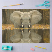 Dekoupage African Elephant Wildlife Digital Art Seidenpapier (Basteln)
