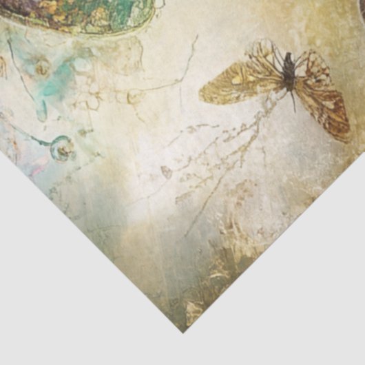 Dekoupage Alice Adventures Rabbit Digital Art Seidenpapier (Ausschnitt)