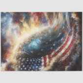 Dekoupage American Flag Ocean Wave Patriotic Seidenpapier (Vorderseite)