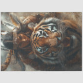 Dekoupage Amerikanische Ureinwohner Kriegerin Frau Seidenpapier (Vorderseite)