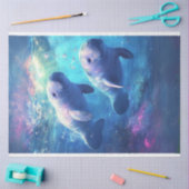 Dekoupage Aquamarin Ocean Manatee Wildlife Seidenpapier (Basteln)