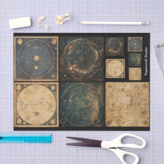 Dekoupage Art Celestis Atlases Seidenpapier (Handwerk)