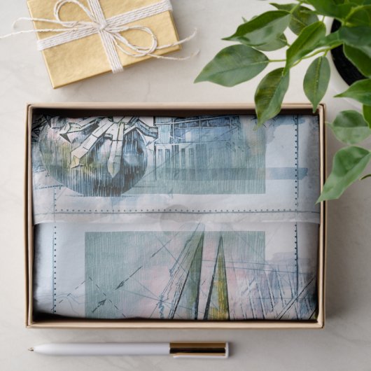 Dekoupage Atlanta Falcon Bird Artwork Seidenpapier (Geschenk)