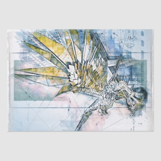 Dekoupage Atlanta Falcon Bird Artwork Seidenpapier (Vorderseite)