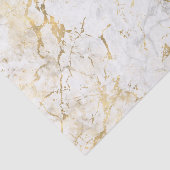 Dekoupage aus weißem und goldenem Marmor oder Gesc Seidenpapier (Ausschnitt)