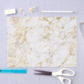 Dekoupage aus weißem und goldenem Marmor oder Gesc Seidenpapier (Handwerk)