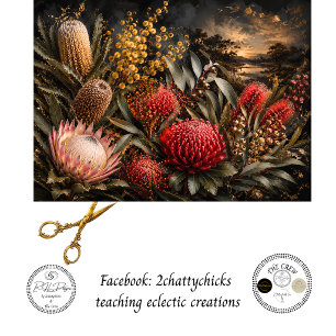 Dekoupage Australische einheimische Blumendekorati Seidenpapier